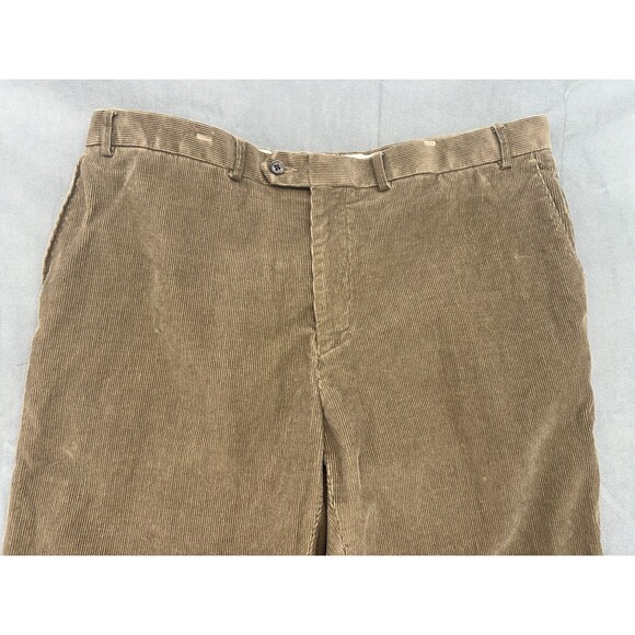 Lauren Ralph Lauren Corduroy Pants Men's 38x26 Brown Flat Front Slacks - Picture 3 of 11